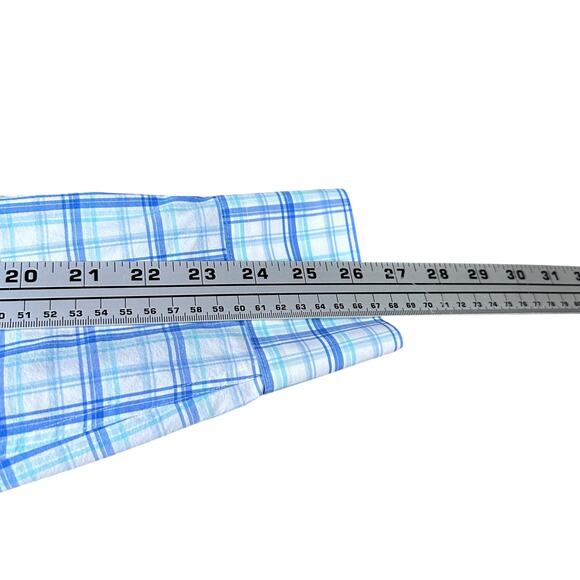 Peter Millar Crown Crafted Shirt Men's Large Blue Plaid Long Sleeve Button-Up - Picture 9 of 10